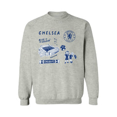 Chelsea Vive La Fete Women's Impressions Icons Sweatshirt Gray - FIFA World CUP