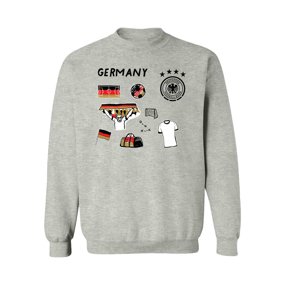 Germany National Team Vive La Fete Women's Impressions Icons Sweatshirt Gray - FIFA World CUP