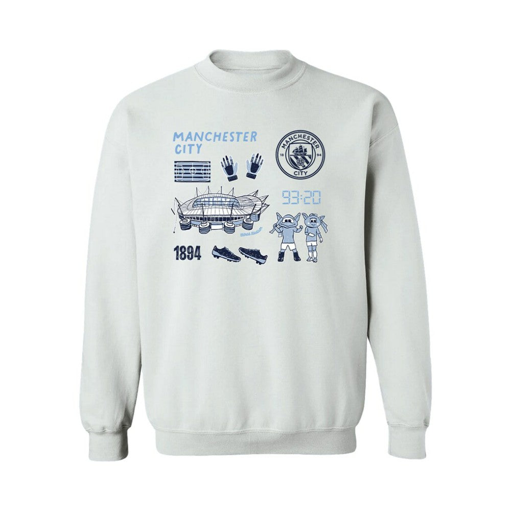 Manchester City Vive La Fete Women's Impressions Icons Sweatshirt White - FIFA World CUP