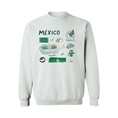 Mexico National Team Vive La Fete Women's Impressions Icons Sweatshirt White - FIFA World CUP