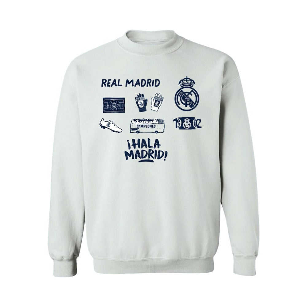 Real Madrid Vive La Fete Women's Impressions Icons Sweatshirt White - FIFA World CUP