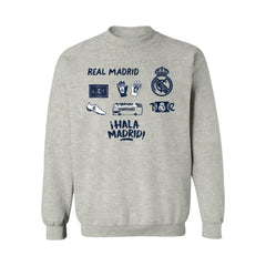 Real Madrid Vive La Fete Women's Impressions Icons Sweatshirt Gray - FIFA World CUP