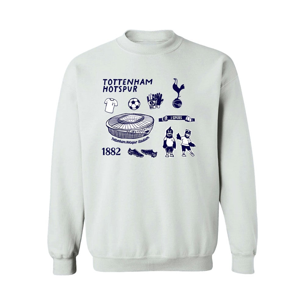 Tottenham Hotspur Vive La Fete Women's Impressions Icons Sweatshirt White - FIFA World CUP