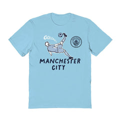 Manchester City Vive La Fete Women's Chilena Style T-Shirt Light Blue - FIFA World CUP