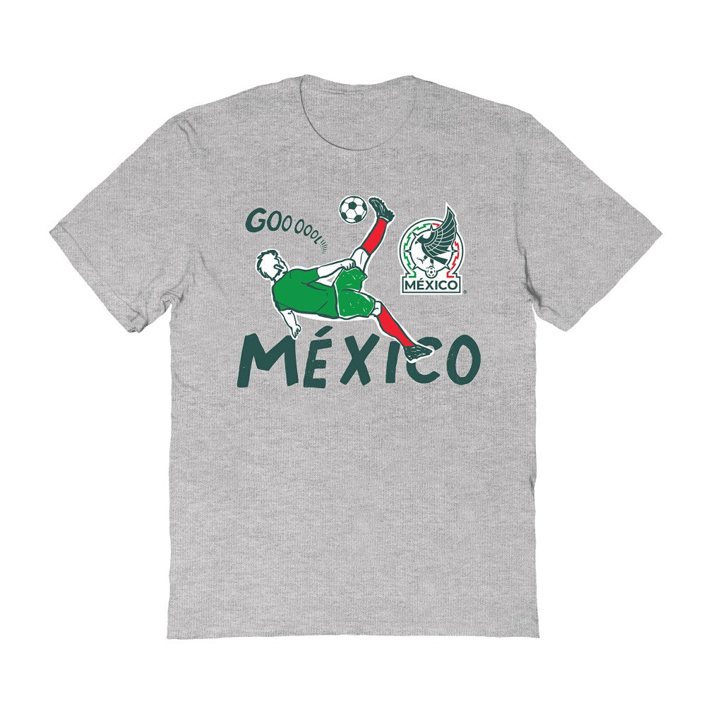 Mexico National Team Vive La Fete Women's Chilena Style T-Shirt Gray - FIFA World CUP