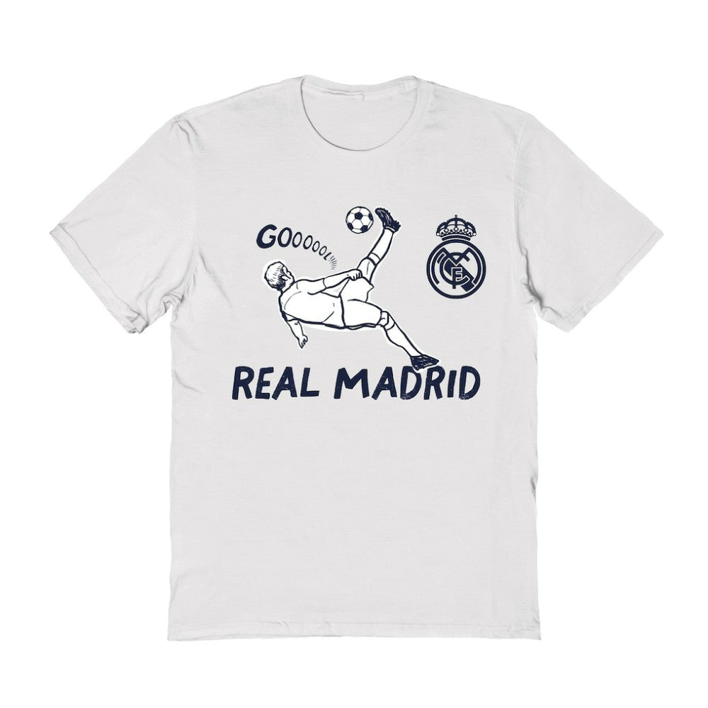 Real Madrid Vive La Fete Women's Chilena Style T-Shirt White - FIFA World CUP