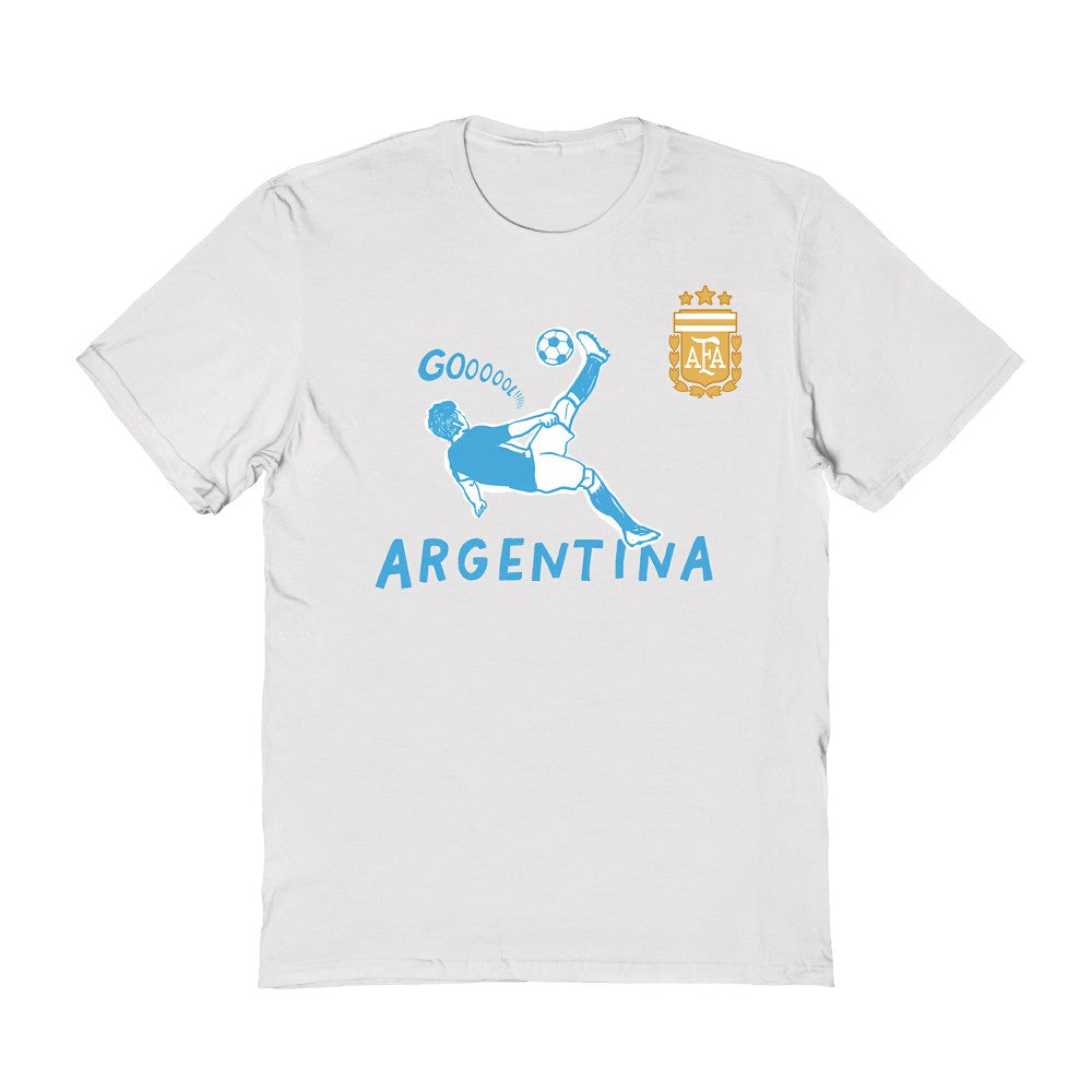 Argentina National Team Vive La Fete Women's Chilena Style T-Shirt White - FIFA World CUP