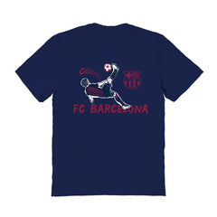 Barcelona Vive La Fete Women's Chilena Style T-Shirt Navy - FIFA World CUP