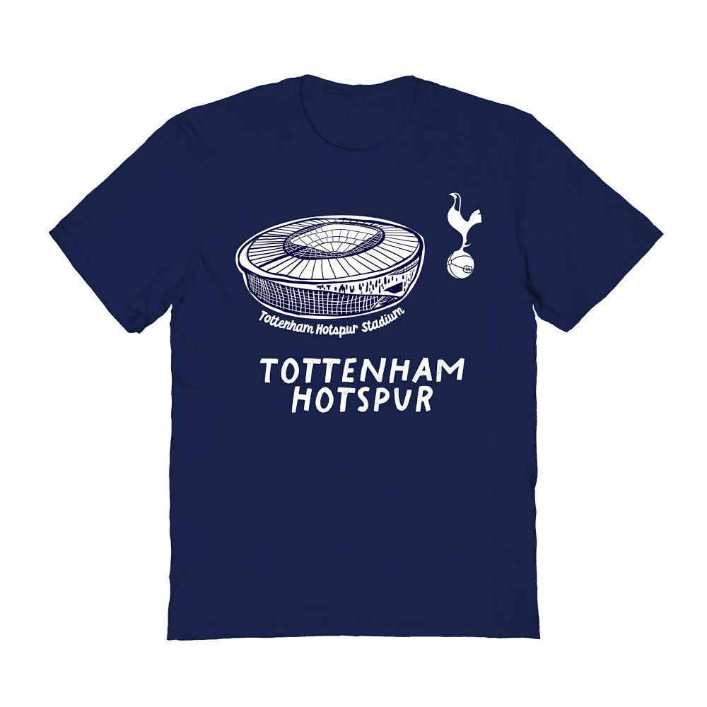 Tottenham Hotspur Vive La Fete Women's Stadium Style T-Shirt Navy - FIFA World CUP