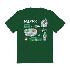 Mexico National Team Vive La Fete Women's Impressions Icons T-Shirt Green - FIFA World CUP