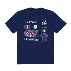 France National Team Vive La Fete Women's Impressions Icons T-Shirt Navy - FIFA World CUP