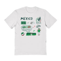 Mexico National Team Vive La Fete Women's Impressions Icons T-Shirt White - FIFA World CUP