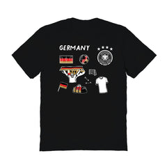 Germany National Team Vive La Fete Women's Impressions Icons T-Shirt Black - FIFA World CUP
