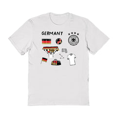 Germany National Team Vive La Fete Women's Impressions Icons T-Shirt White - FIFA World CUP