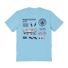 Manchester City Vive La Fete Women's Impressions Icons T-Shirt Light Blue - FIFA World CUP