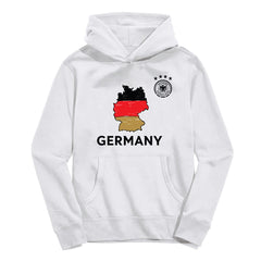 Germany National Team Vive La Fete Youth Map Style Hoodie White - FIFA World CUP