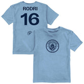 Rodri Manchester City Vive La Fete Youth Player Name & Number Color Badge T-Shirt Light Blue - FIFA World CUP
