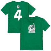 Edson Álvarez Mexico National Team Vive La Fete Youth Player Name & Number Color Badge T-Shirt Green - FIFA World CUP