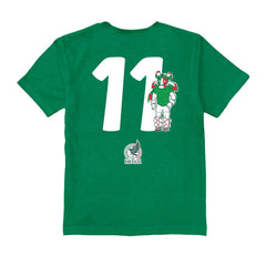 Santiago Gimenez Mexico National Team Vive La Fete Youth Player Name & Number Stadium Style T-Shirt Green - FIFA World CUP