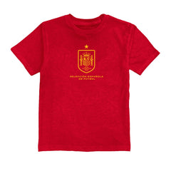 Spain National Team Vive La Fete Youth Color Badge T-Shirt Red - FIFA World CUP