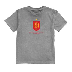 Spain National Team Vive La Fete Youth Color Badge T-Shirt Gray - FIFA World CUP