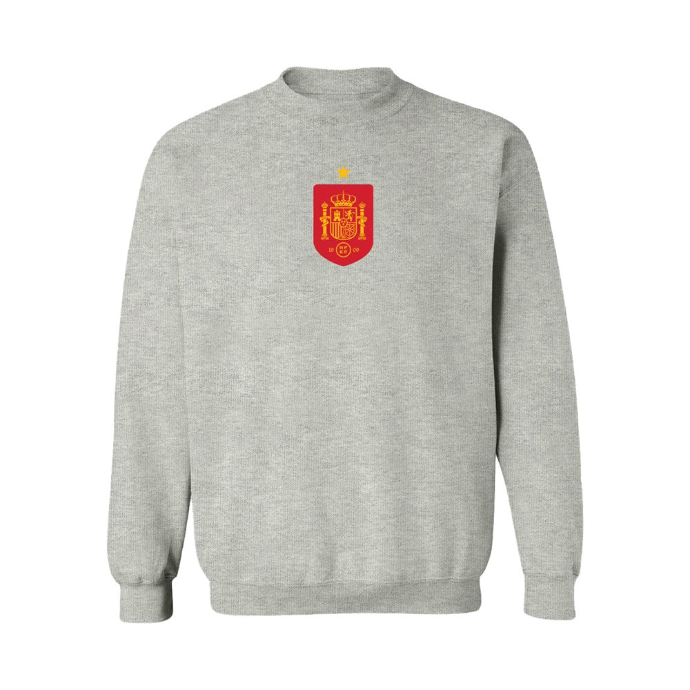 Spain National Team Vive La Fete Women's Color Badge Sweatshirt Gray - FIFA World CUP