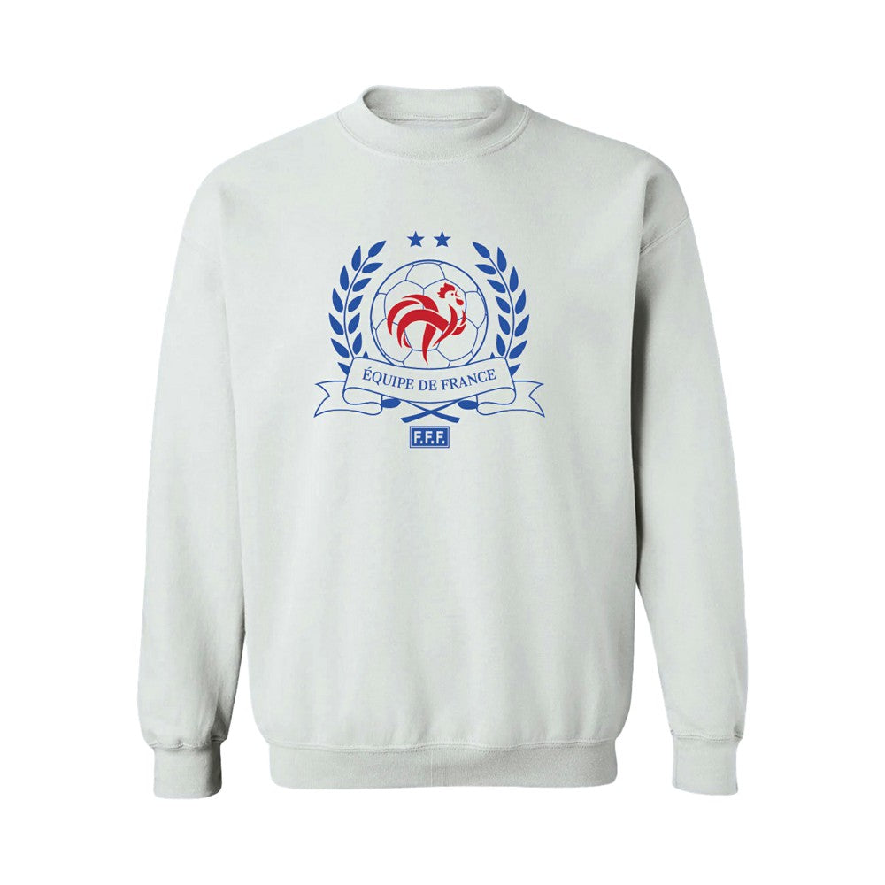 France National Team Vive La Fete Women's Équipe de France Sweatshirt White - FIFA World CUP