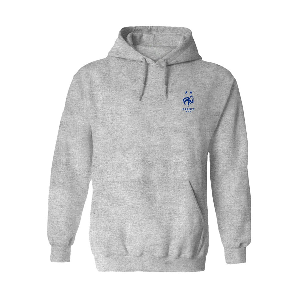 France National Team Vive La Fete Women's Color Badge Fleece Hoodie Gray - FIFA World CUP