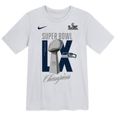 Seattle Seahawks Preschool Super Bowl LX Champions Heavy Chill T-Shirt White | Nike for Sale