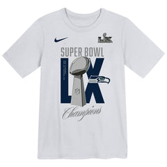 Seattle Seahawks Preschool Super Bowl LX Champions Heavy Chill T-Shirt White | Nike for Sale