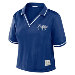 Los Angeles Dodgers WEAR by Erin Andrews Women's Cropped Polo - MLB