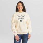 New York Yankees WEAR by Erin Andrews Women's Heavyweight Crew Neck Sweatshirt - MLB