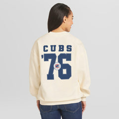 Chicago Cubs WEAR by Erin Andrews Women's Heavyweight Crew Neck Sweatshirt - MLB