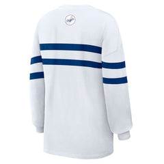 Los Angeles Dodgers WEAR by Erin Andrews Women's Oversized Long Sleeve Striped T-Shirt - MLB