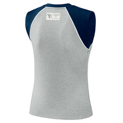 Cleveland Guardians WEAR by Erin Andrews Women's Cropped Raglan Tank Top - MLB