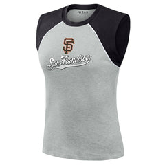 San Francisco Giants WEAR by Erin Andrews Women's Cropped Raglan Tank Top - MLB
