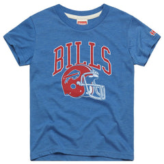 Buffalo Bills Homage Youth Helmet Retro Tri-Blend T-Shirt Royal | NFL