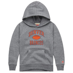 Denver Broncos Homage Youth Gridiron Tri-Blend Hoodie Gray | NFL