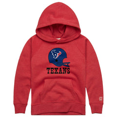 Houston Texans Homage Youth Big Helmet Tri-Blend Hoodie Red | NFL