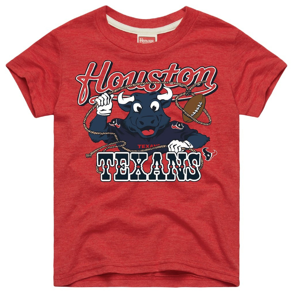 Houston Texans Homage Youth Toro Lasso Tri-Blend T-Shirt Red | NFL