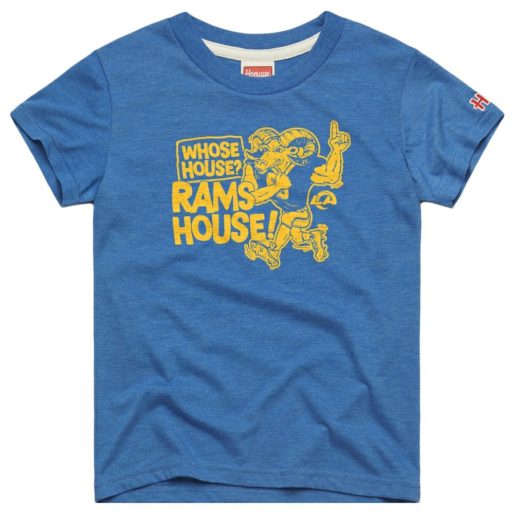 Los Angeles Rams Homage Youth Whose House Mascot Tri-Blend T-Shirt Royal | NFL