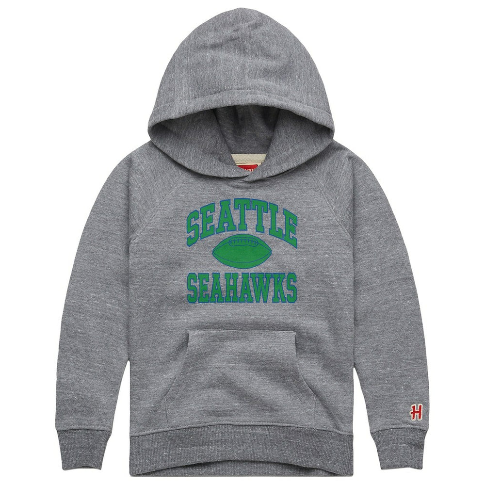 Seattle Seahawks Homage Youth Gridiron Tri-Blend Hoodie Gray | NFL