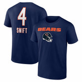 D'Andre Swift Chicago Bears Team Wordmark T-Shirt Navy | NFL