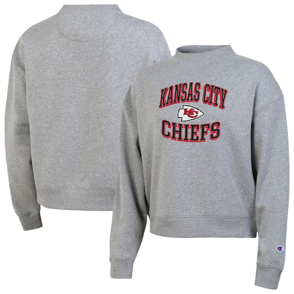 Kansas City Chiefs Champion Women's Triumph Tri-Blend Sweatshirt Gray | NFL