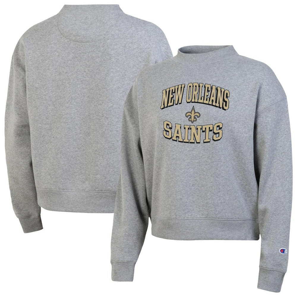 New Orleans Saints Champion Women's Triumph Tri-Blend Sweatshirt Gray | NFL