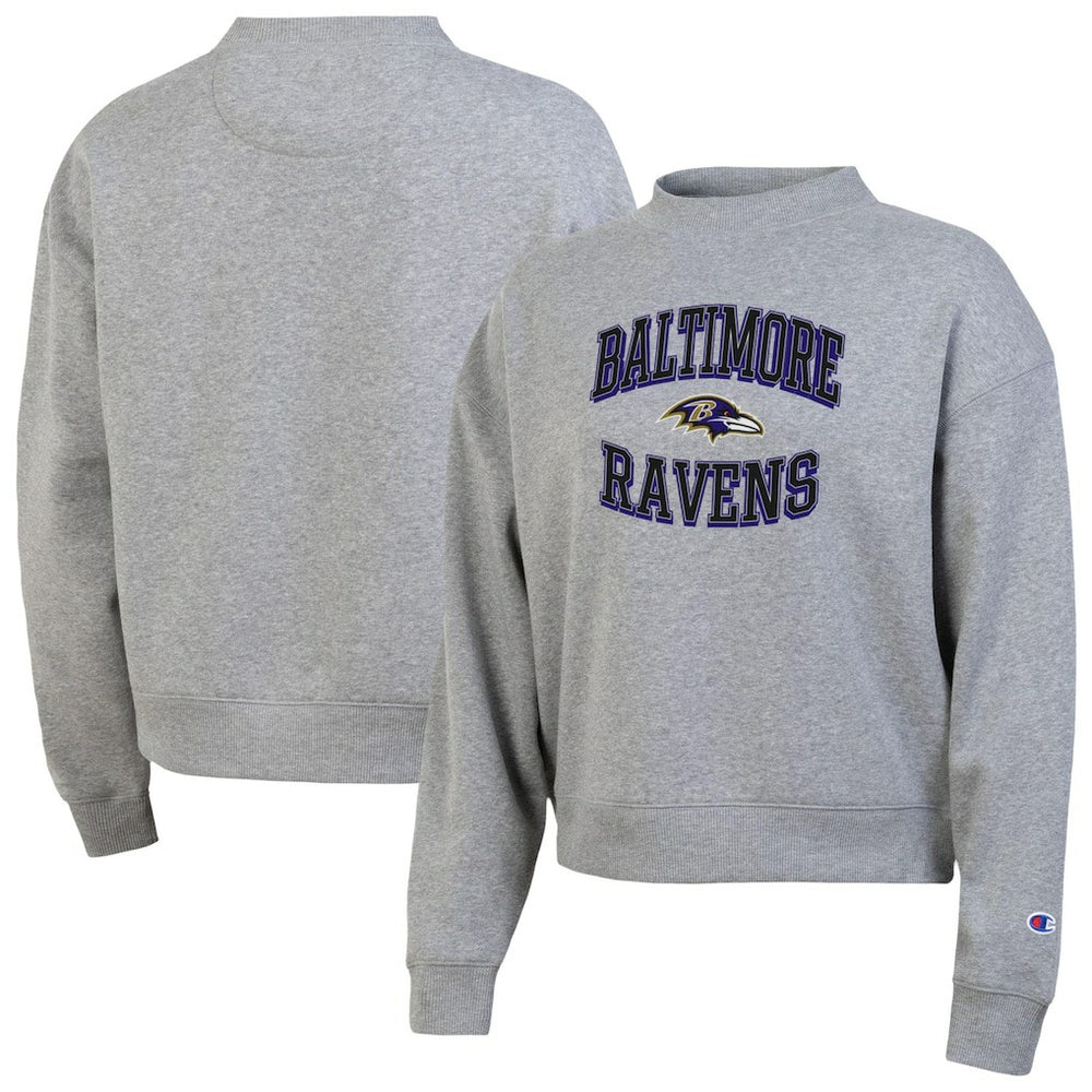 Baltimore Ravens Champion Women's Triumph Tri-Blend Sweatshirt Gray | NFL