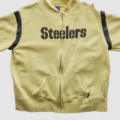 Pittsburgh Steelers Reebok 2000s Hooded Full Zip Sweatshirt Yellow Vintage | Fanatics