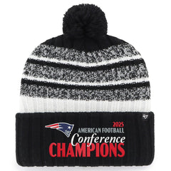 New England Patriots '47 2025 AFC Champions Tavern Cuffed Knit Hat with Pom Black | NFL