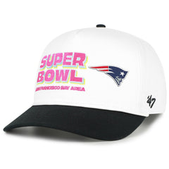 New England Patriots '47 Super Bowl LX Stacked Hitch Adjustable Hat White/Black | 47 brand