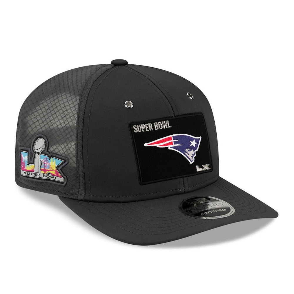 New England Patriots New Era Super Bowl LX Opening Night 9SEVENTY Adjustable Hat Charcoal | NFL